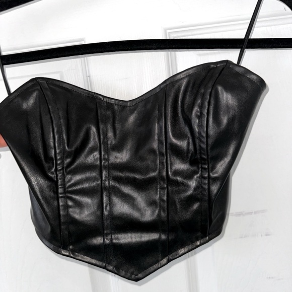 Princess Polly - Jessica PU Bustier - Faux Leather Corset Top - Picture 3 of 5